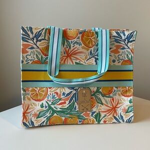 NWT TWIG & ARROW Citrus Themed Canvas Bag